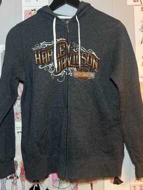 Harley-Davidson Women’s Charcoal Gray Zip Hoodie